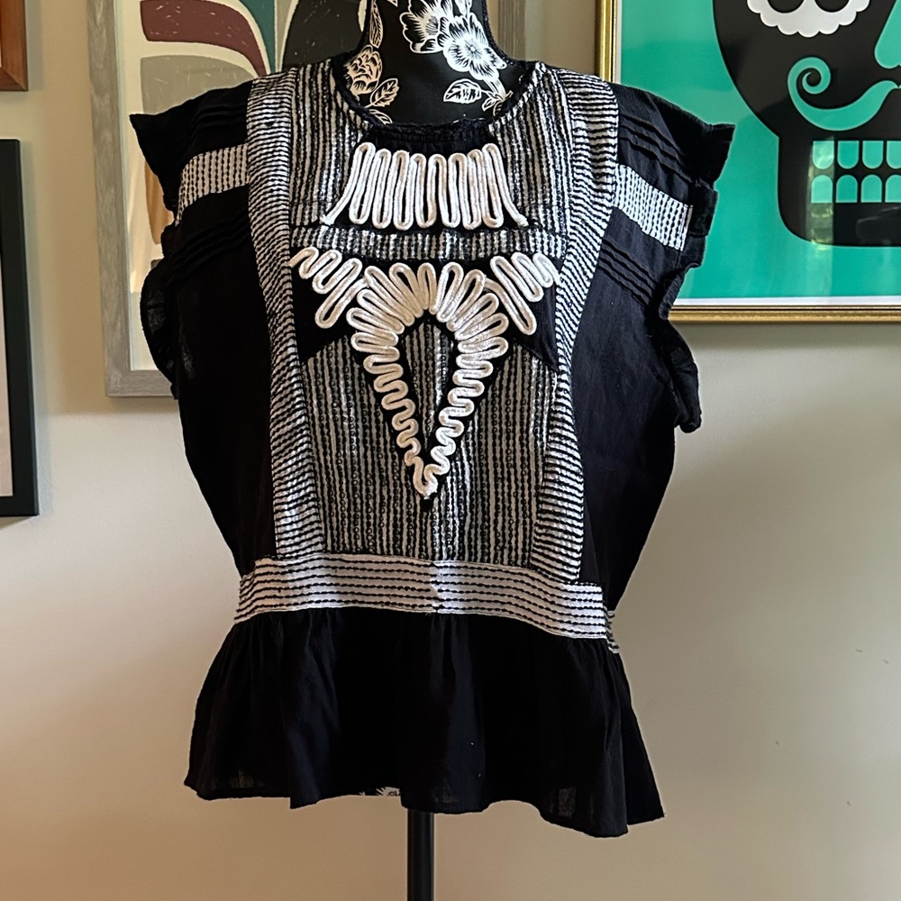 Bohme Emboidered Sleeveless Top
